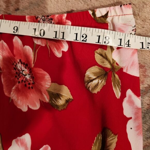 VNTG Carol Anderson Collection Red Floral Maxi Skirt - Picture 5 of 5